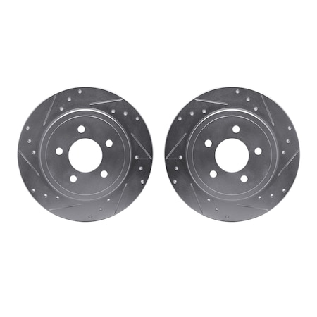 Rotors-Drilled And Slotted-SilverZinc Coated, 7002-54199